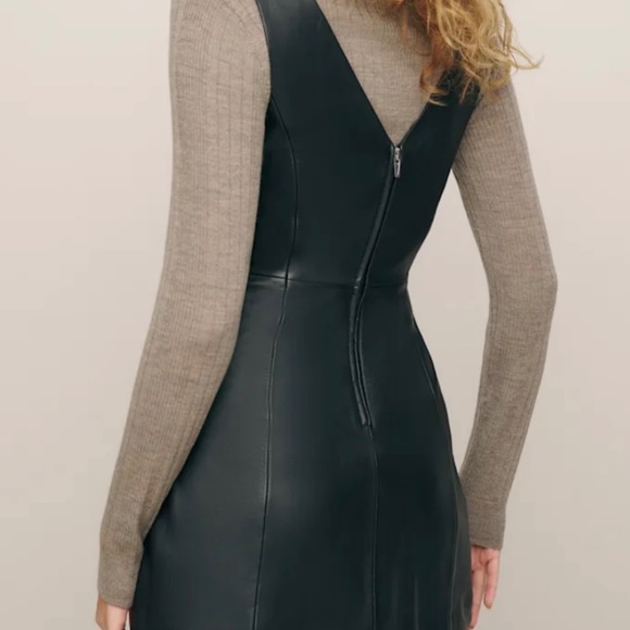 Reformation Veda Zenni Leather Mini Dress - Picture 2 of 8